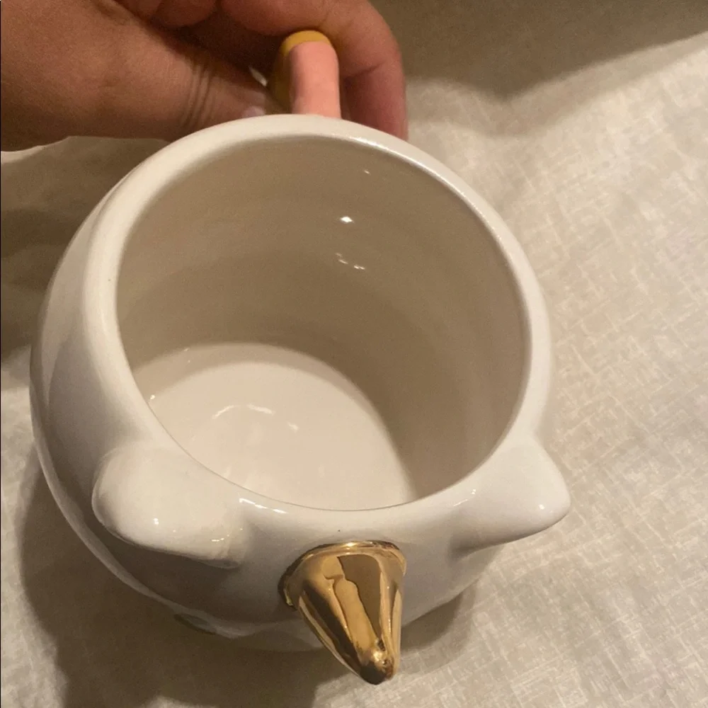 White and Gold Unicorn Decor Accent